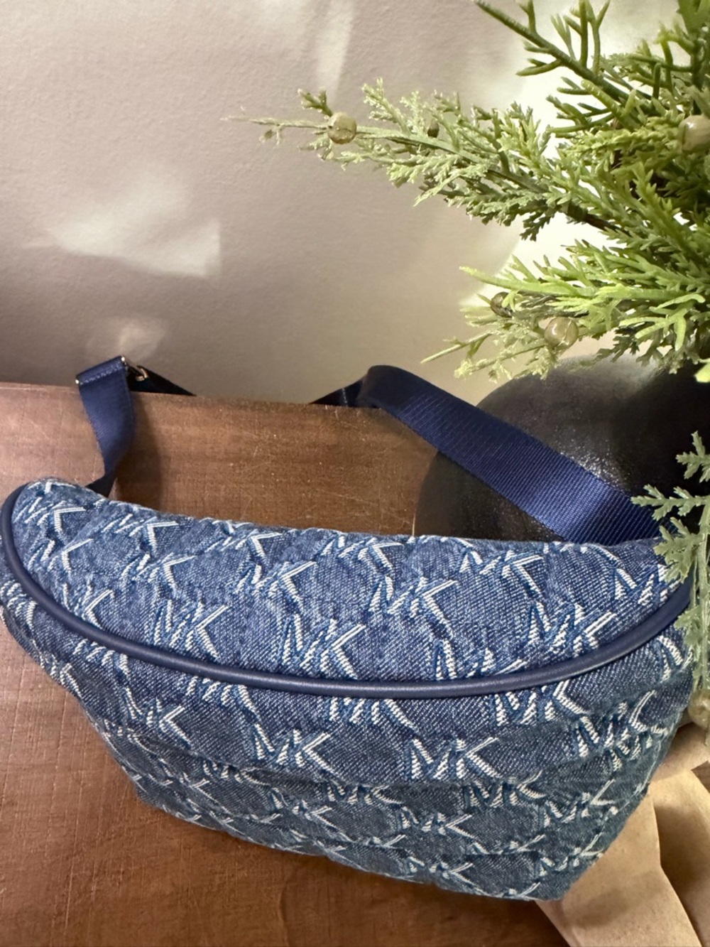 Michael Kors Denim Jacquard Belt Bag - Picture 4 of 13
